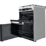 Refurbished Hotpoint Cannon CD67G0CCX 60cm Double Oven Gas Cooker Stainless Steel