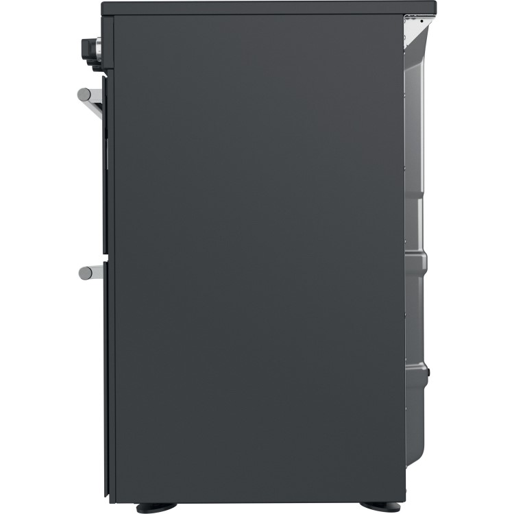Refurbished Hotpoint Cannon CD67V9H2CA 60cm Double Oven Ceramic Electric Cooker Anthracite
