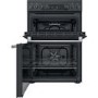 Refurbished Hotpoint Cannon CD67V9H2CA 60cm Double Oven Ceramic Electric Cooker Anthracite