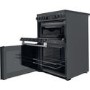 Refurbished Hotpoint Cannon CD67V9H2CA 60cm Double Oven Ceramic Electric Cooker Anthracite