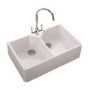 Double Bowl White Ceramic Kitchen Sink - Rangemaster
