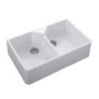 Double Bowl White Ceramic Kitchen Sink - Rangemaster