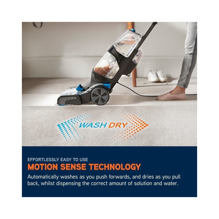 Vax Platinum SmartWash CDCW-SWXS Carpet Cleaner – Powerful Carpet & Upholstery Cleaner Charcoal & Blue