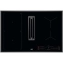 A1/CDE84543FB Refurbished AEG CDE84543FB 83cm 4 Zone Venting Induction Hob With Double Bridge Zones Duct Out Only Black
