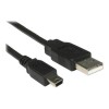 1m USB to Mini USB Black Cable