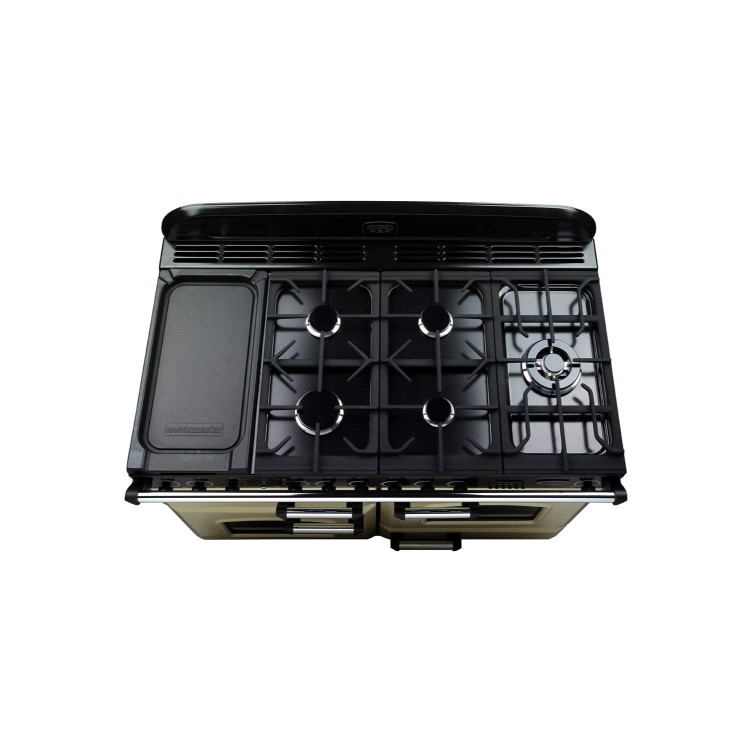 Rangemaster Classic Deluxe 110cm Dual Fuel Range Cooker - Slate Grey & Brass