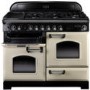 Rangemaster Classic Deluxe 110cm Dual Fuel Range Cooker - Slate Grey & Brass