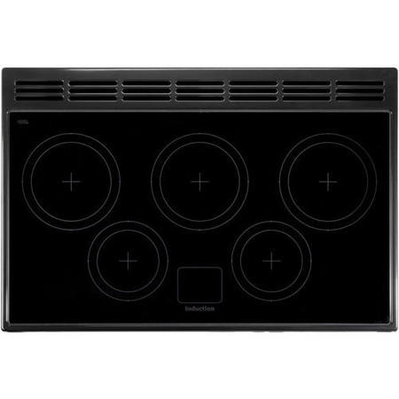 Rangemaster CDL90EIBLC Classic Deluxe 90cm Electric Range Cooker with Induction Hob - Black & Chrome