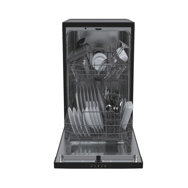 Refurbished Candy CDPH2L1049B-80 10 Place Freestanding Slimline Dishwasher Black