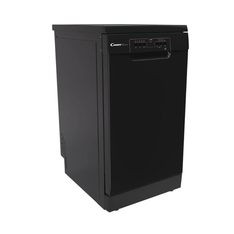 Refurbished Candy CDPH2L1049B-80 10 Place Freestanding Slimline Dishwasher Black