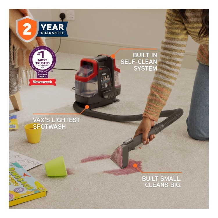 VAX SpotWash Mini CDSW-MCXS Spot Cleaner – Grey & Red