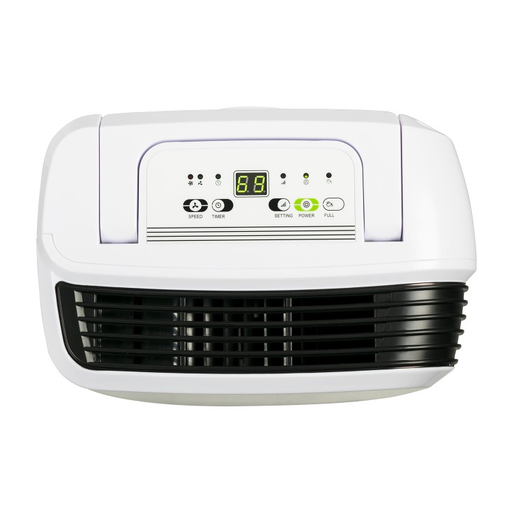 GRADE A1 - electriQ 12L Slim premium Anti-bacterial Wall-mountable Dehumidifier-up to 3 Bed House