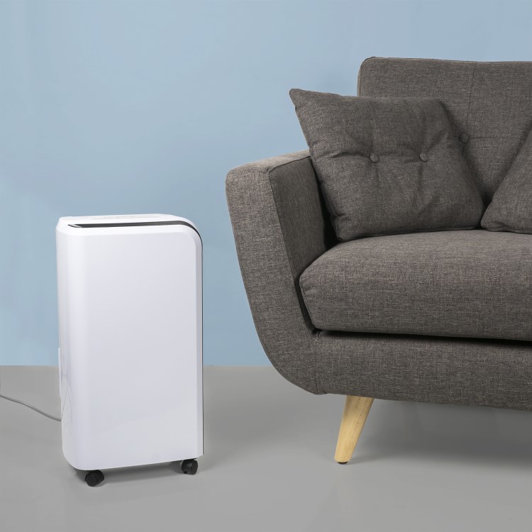 GRADE A1 - electriQ 12L Slim premium Anti-bacterial Wall-mountable Dehumidifier-up to 3 Bed House