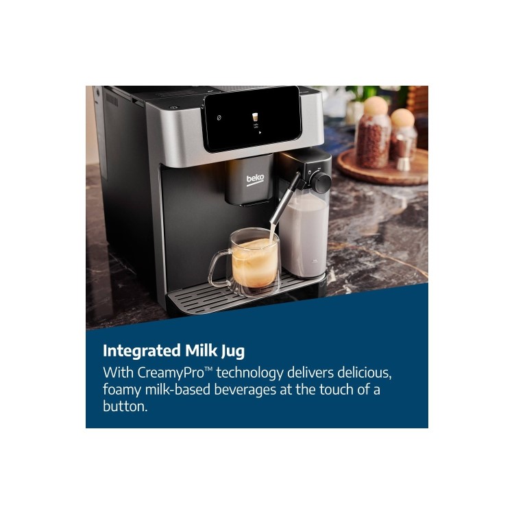 Beko CaffeExperto Automatic Bean to Cup Coffee Machine with Milk Frother - Stainless Steel
