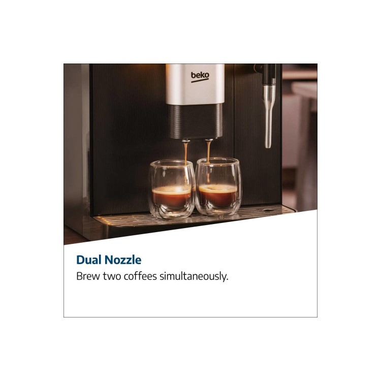 Beko CEG7302B CaffeExperto Bean-to-Cup Coffee Machine – Black Milk Frother & Touch Display