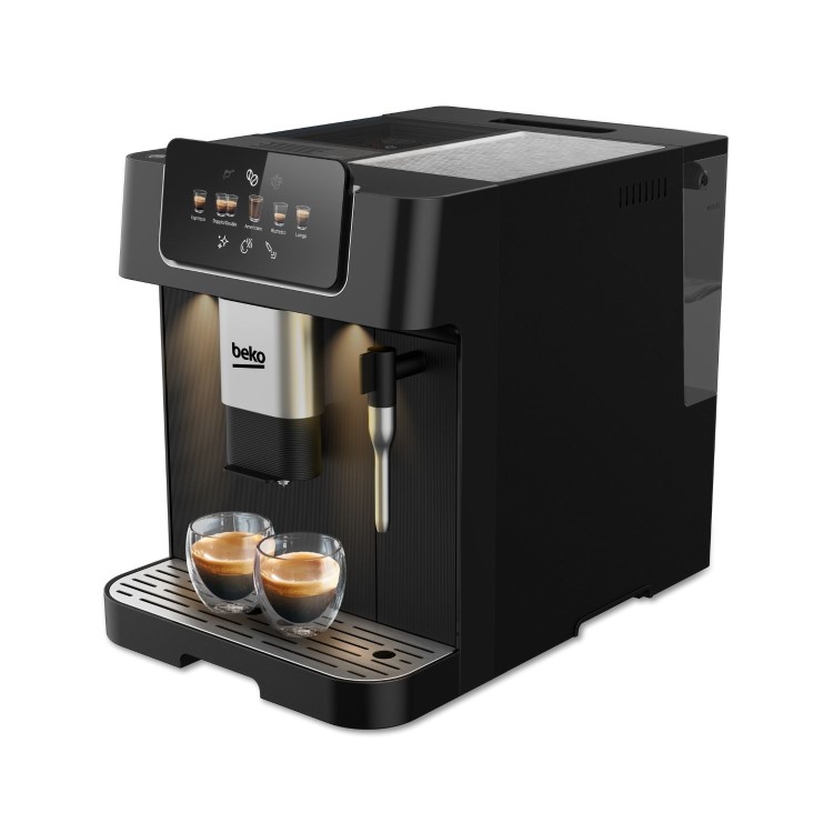 Beko CEG7302B CaffeExperto Bean-to-Cup Coffee Machine – Black Milk Frother & Touch Display