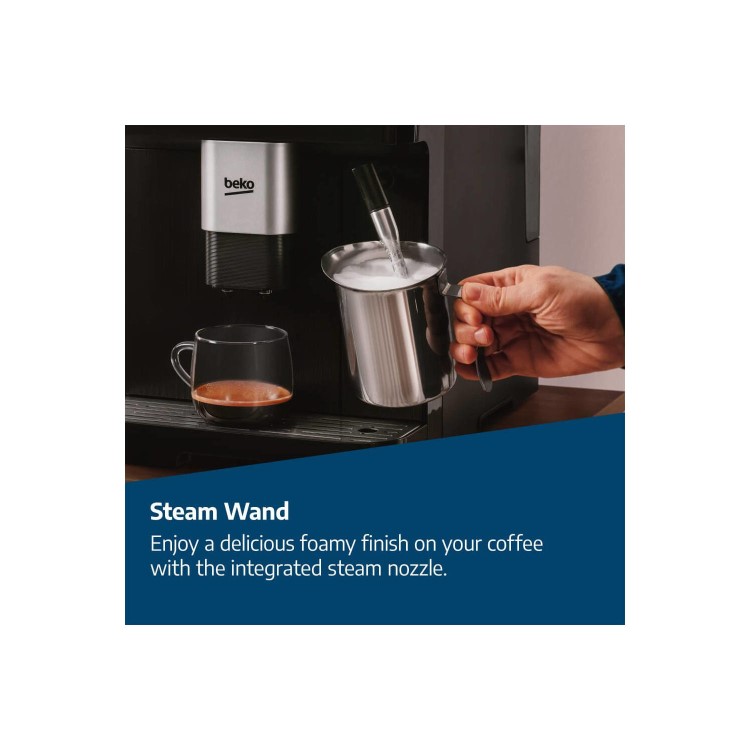 Beko CEG7302B CaffeExperto Bean-to-Cup Coffee Machine – Black Milk Frother & Touch Display