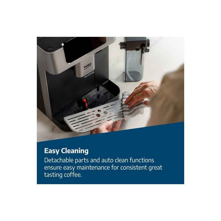 Beko CaffeExperto Automatic Bean to Cup Coffee Machine with Milk Frother - Stainless Steel