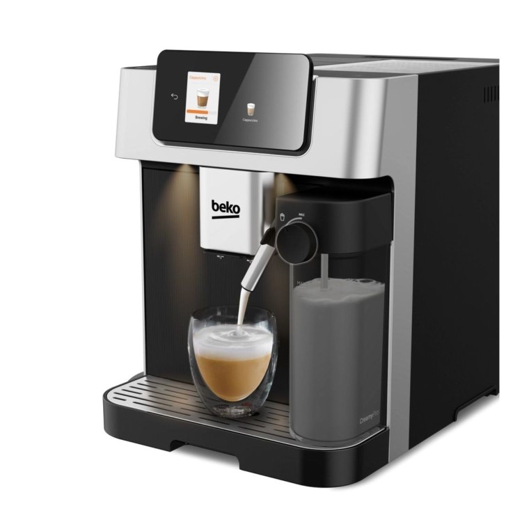 Beko CEG7348X Bean-to-Cup Coffee Machine – Stainless Steel Milk Frother & Touch Display