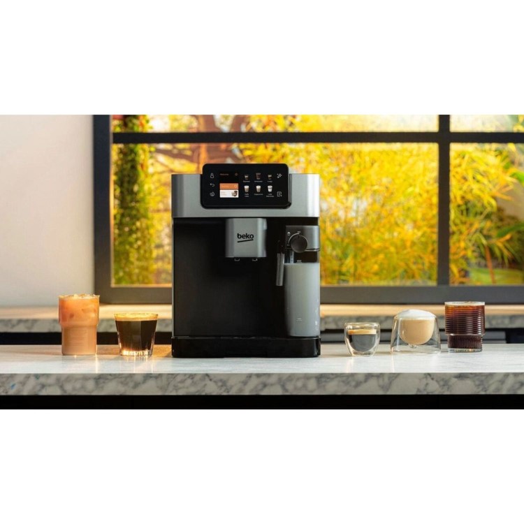 Beko CEG7348X Bean-to-Cup Coffee Machine – Stainless Steel Milk Frother & Touch Display