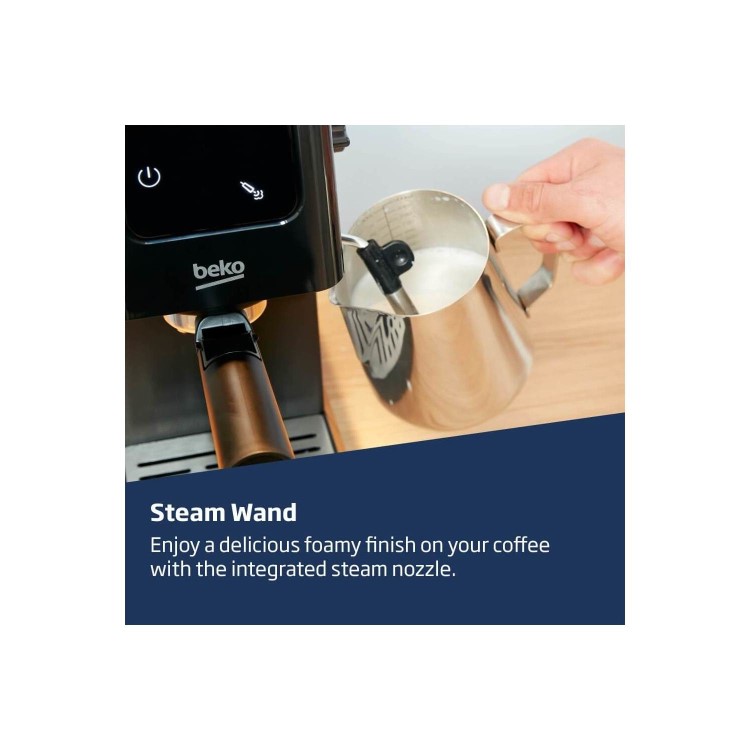 Beko CEP5302B CaffeExperto Bean-to-Cup Coffee Machine – Black Milk Frother & Touch Display