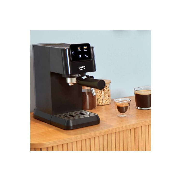 Beko CEP5302B CaffeExperto Bean-to-Cup Coffee Machine – Black Milk Frother & Touch Display