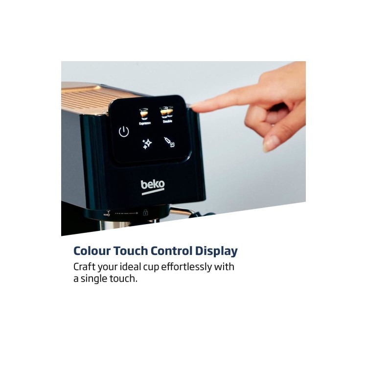 Beko CEP5302B CaffeExperto Bean-to-Cup Coffee Machine – Black Milk Frother & Touch Display