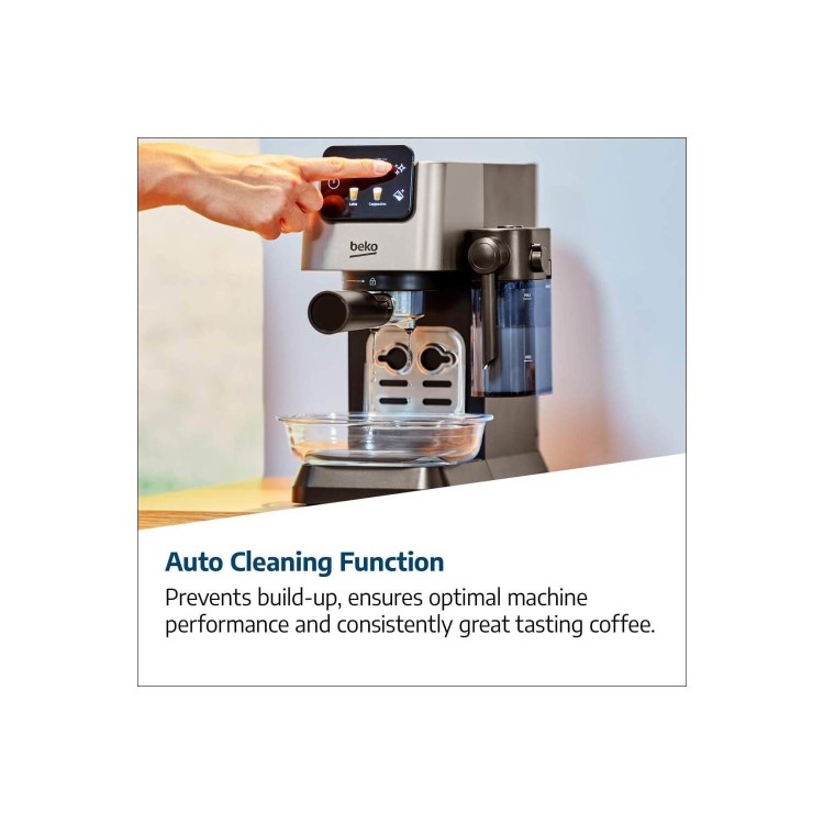 Beko CEP5304X CaffeExperto Bean-to-Cup Coffee Machine – Black Milk Frother & Touch Display