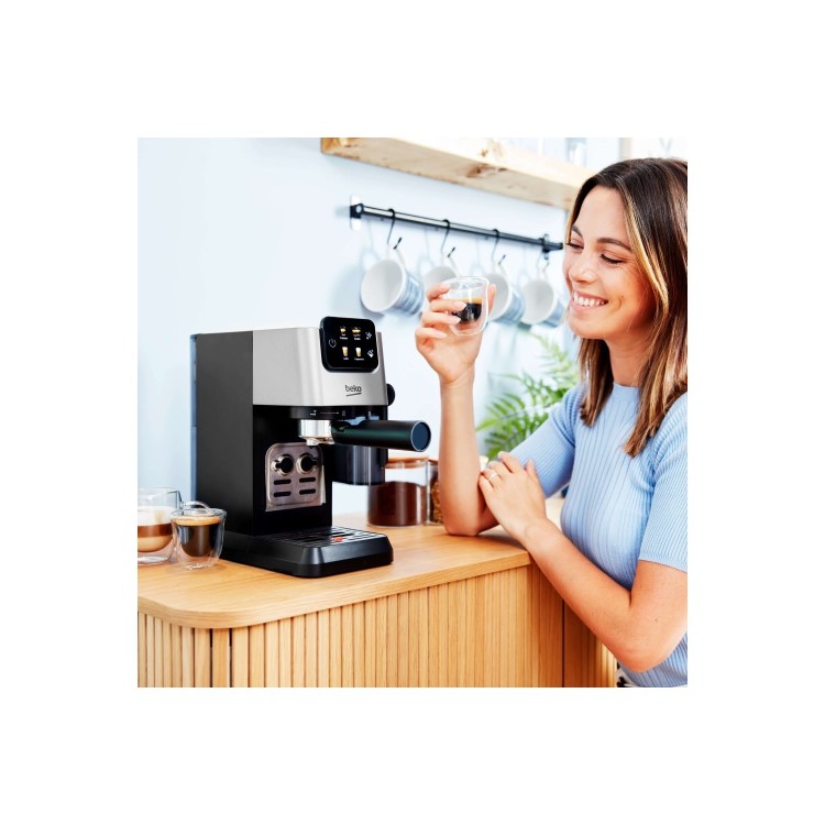 Beko CEP5304X CaffeExperto Bean-to-Cup Coffee Machine – Black Milk Frother & Touch Display