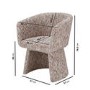 Multi Coloured Upholstered Curved Tub Swivel Dining Chair - Cher