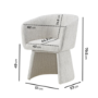Cream Upholstered Curved Tub Swivel Accent Chair - Cher