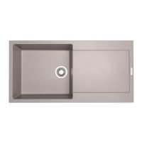 Single Bowl Inset Beige Composite Kitchen Sink with Reversible Drainer - Essence Single Bowl Inset Beige Composite Kitchen Sink with Reversible Drainer - Essence