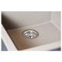 Single Bowl Inset Beige Composite Kitchen Sink with Reversible Drainer - Essence
