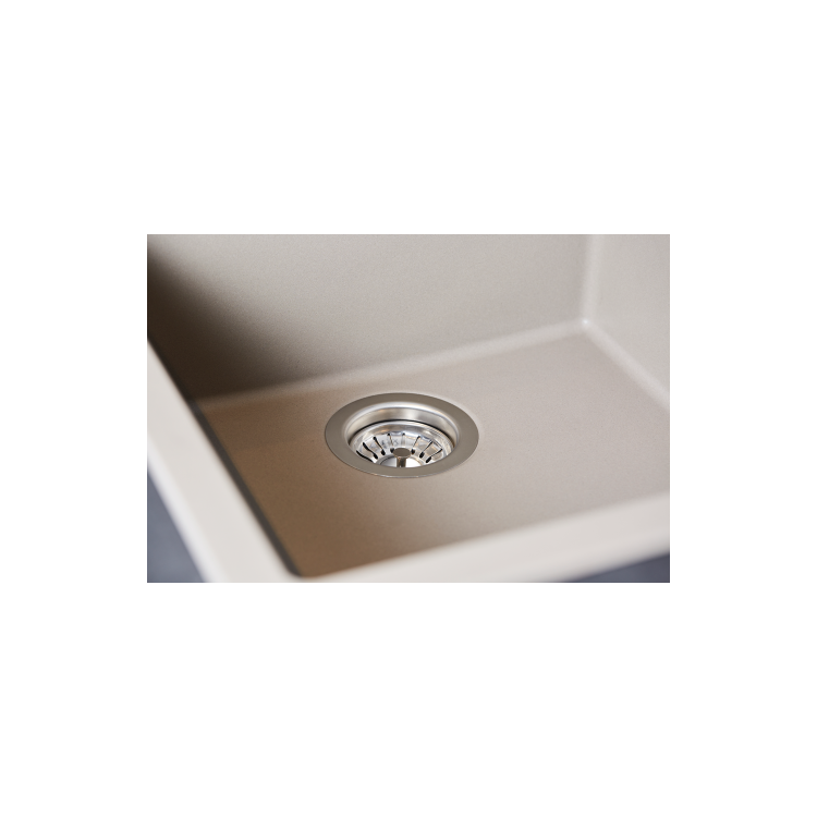 Single Bowl Inset Beige Composite Kitchen Sink with Reversible Drainer - Essence