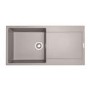 Single Bowl Inset Grey Composite Kitchen Sink with Reversible Drainer - Essence