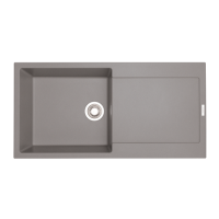 Single Bowl Inset Grey Granite Kitchen Sink 1000mm - Essence