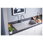 Single Bowl Inset Grey Granite Kitchen Sink 1000mm - Essence