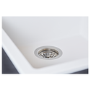 Single Bowl Inset White Granite Kitchen Sink with Reversible Drainer - Essence