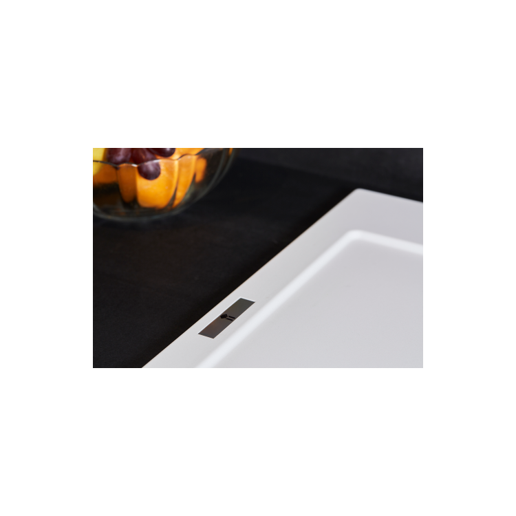 Single Bowl Inset White Granite Kitchen Sink with Reversible Drainer - Essence