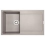 GRADE A1 - Single Bowl Inset Beige Composite Kitchen Sink with Reversible Drainer - Essence