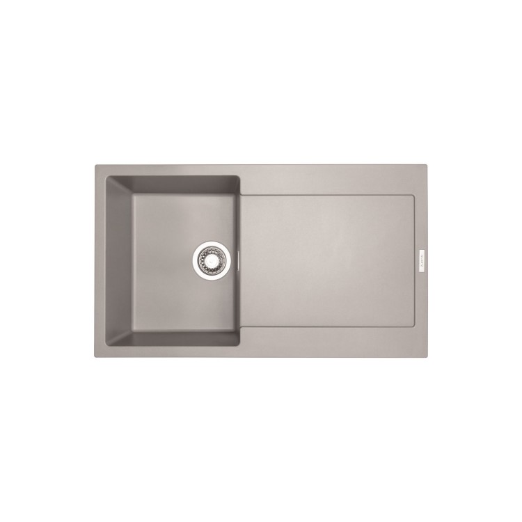 GRADE A1 - Single Bowl Inset Beige Composite Kitchen Sink with Reversible Drainer - Essence