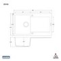 GRADE A1 - Single Bowl Inset Beige Composite Kitchen Sink with Reversible Drainer - Essence