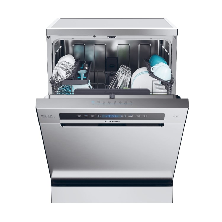 Refurbished Candy Rapido CF5C7F0X 15 Place Freestanding Dishwasher Stainless Steel