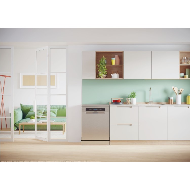 Refurbished Candy Rapido CF5C7F0X 15 Place Freestanding Dishwasher Stainless Steel