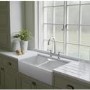 Rangemaster Belfast Double Bowl White Ceramic Kitchen Sink