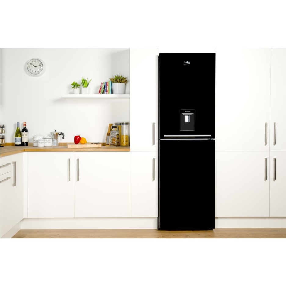 Beko CFG1691DB Freestanding Fridge Freezer With Water Dispenser Black