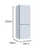Beko 268 Litre 50/50 Freestanding Fridge Freezer with Water Dispenser - Silver