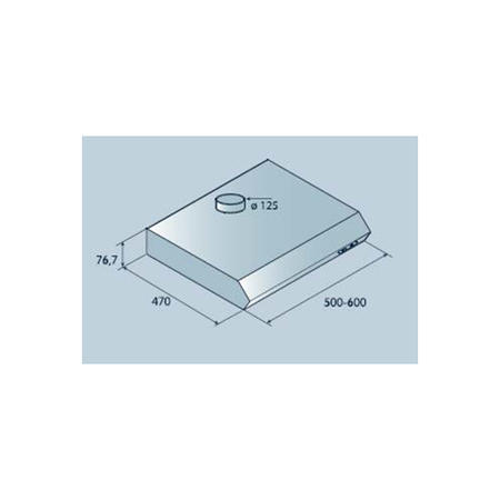 Candy CFT610/3S 60cm Conventional Cooker Hood - Silver