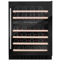 CDA 46 Bottle Capacity Dual Zone 60cm Freestanding Under Counter Wine Cooler - Black Glass CDA 46 Bottle Capacity Dual Zone 60cm Freestanding Under Counter Wine Cooler - Black Glass