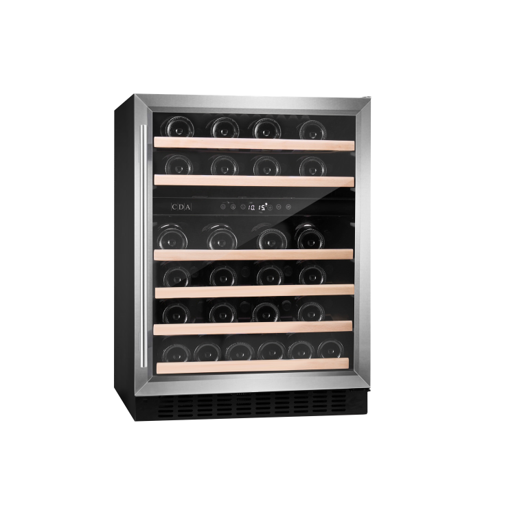 Refurbished CDA CFWC604SS Freestanding 46 Bottle Dual Zone Under Counter Wine Cooler Stainless Steel